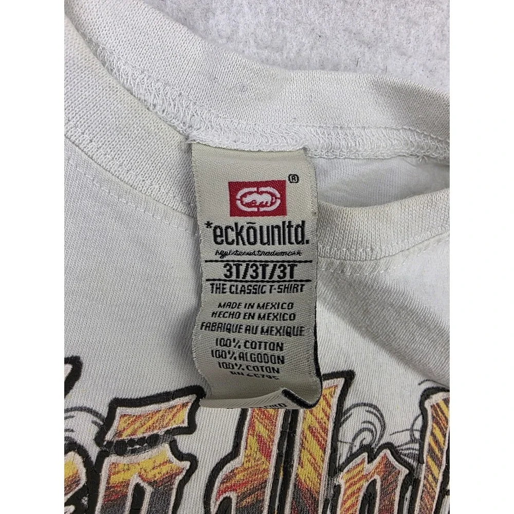 Y2K Ecko Unltd Urban Wear Shirt 3T‎ Graffiti Logo Spellout 2000s *READ*
